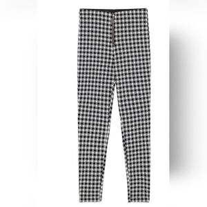 Zara Monochrome Checkered Leggings